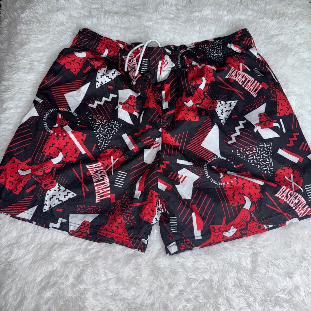 Ultra Game Chicago Bulls Basketball Shorts Mens XXL Excellent All Over Print